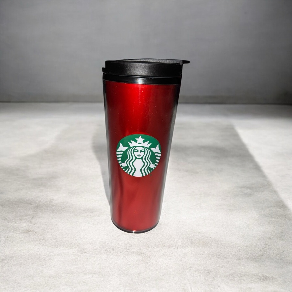 Starbucks red and Black Travel Mug